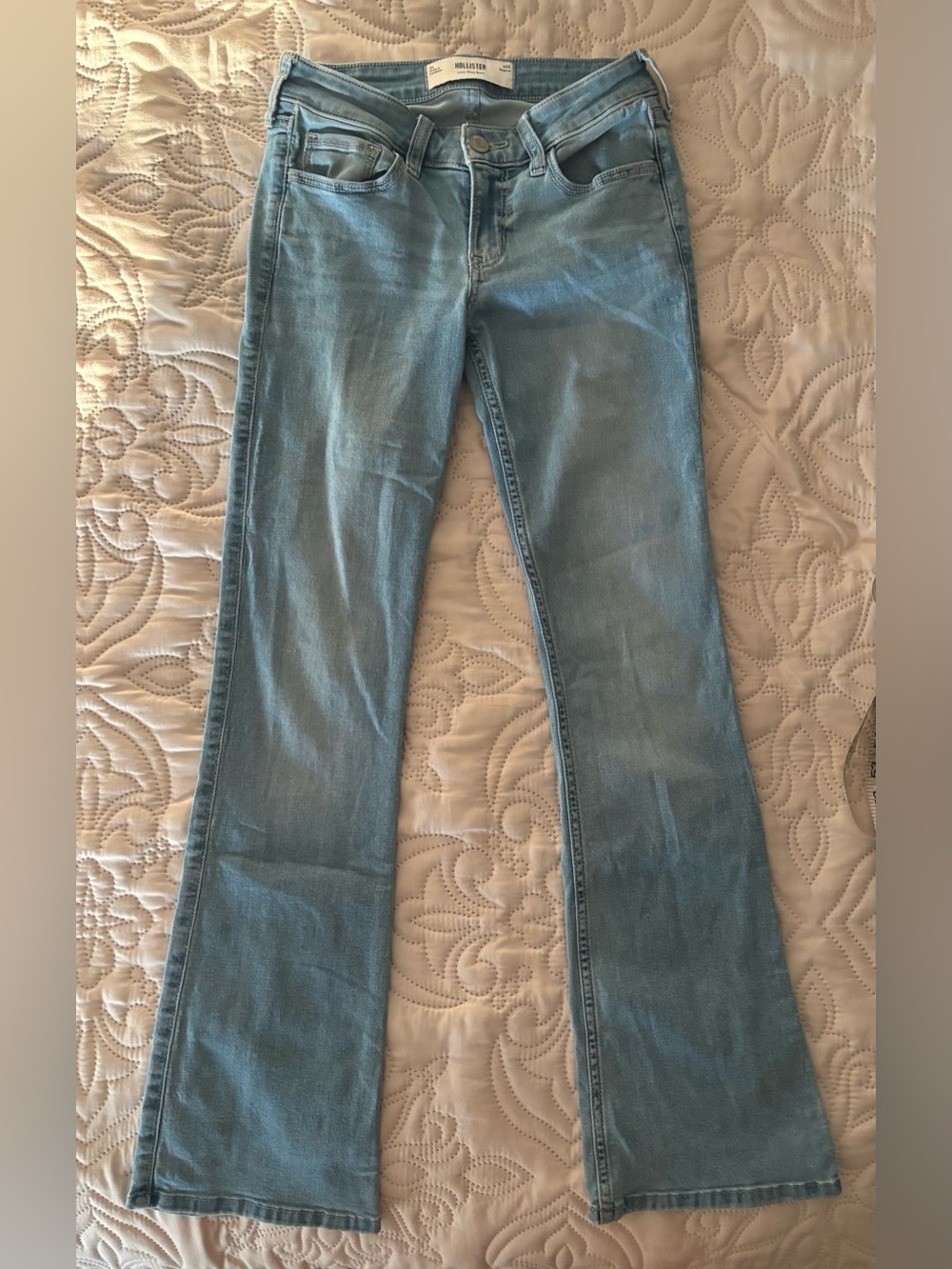 Hollister Light Blue Low-rise Boot Jeans